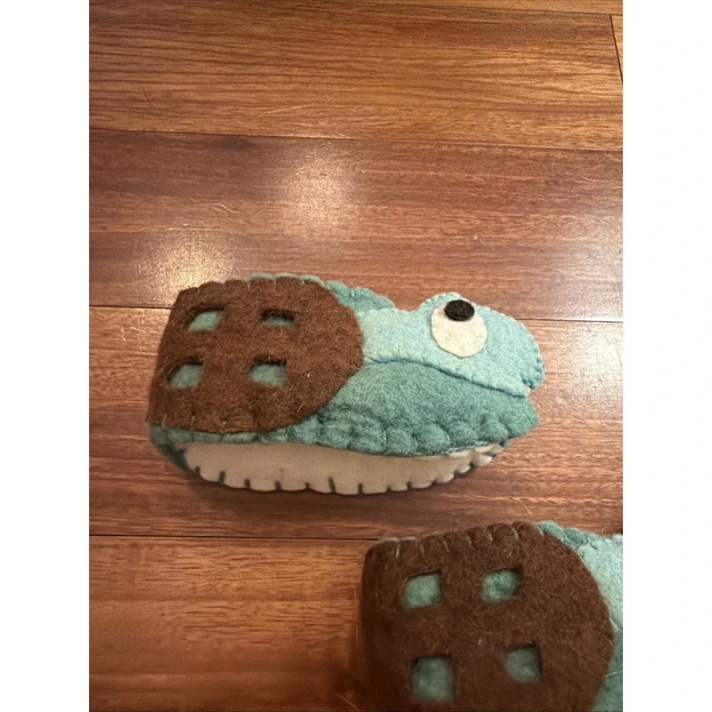 Infant Zooties Baby Shows Turtle Wool Felt Slippers Warm